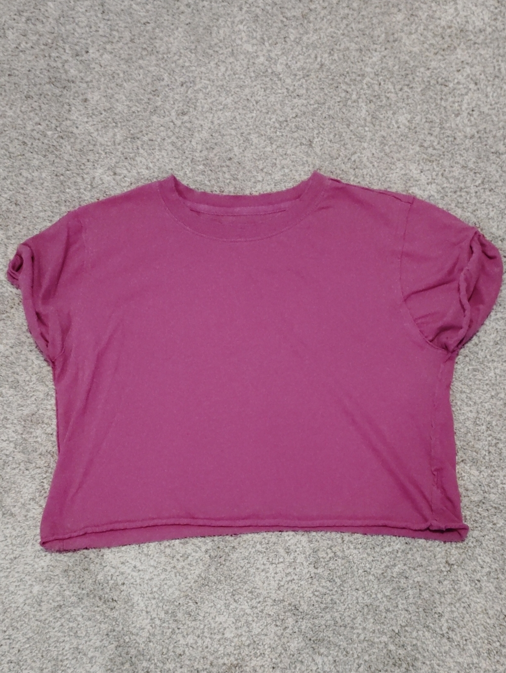 We The Free Berry Mauve Crop Tee